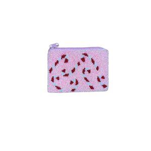 Candy Cane Beaded Viola Coin Purse NWT O/S